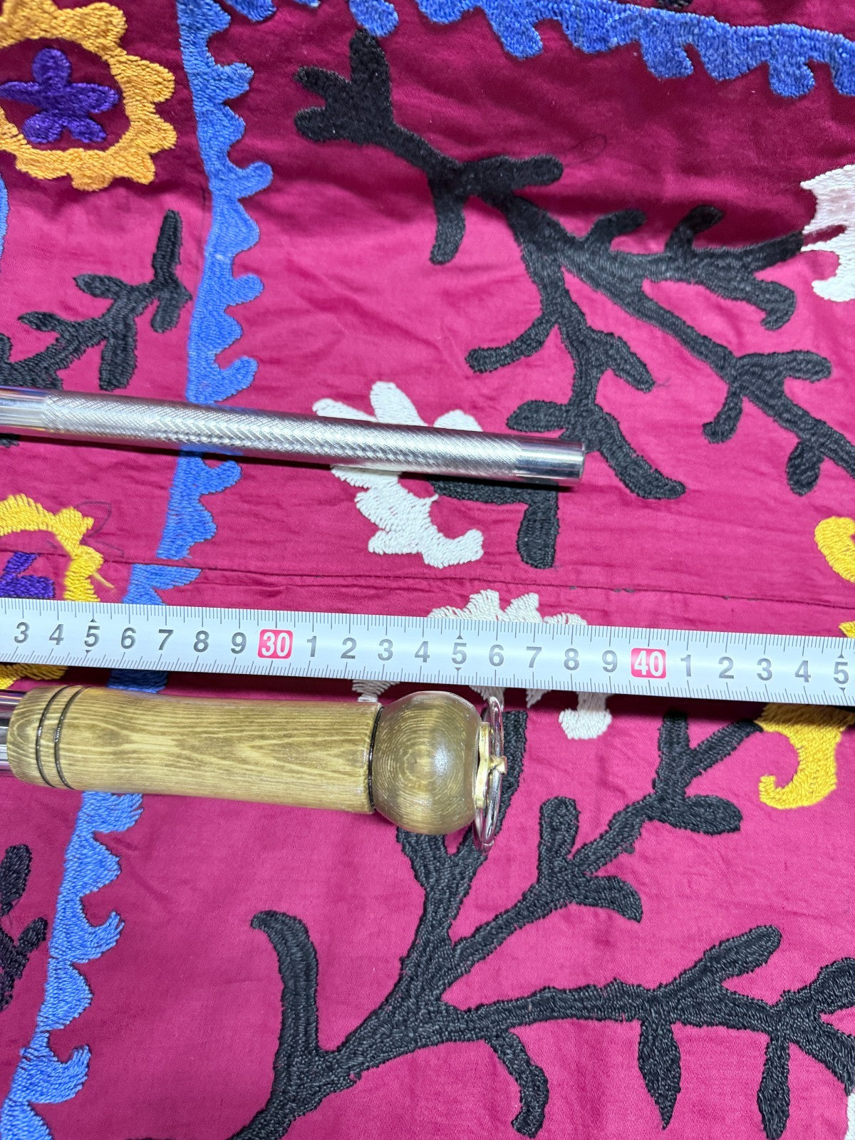 Lot of 2 Handmade Stainless Steel Skimmers – Wooden Handle Kitchen Tools Uzbek2